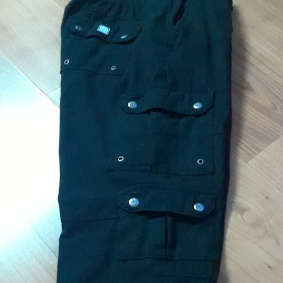 ECKO UNLT'D 100% Cotto Cargo Pants With Metal Buttons And Grommet Detailing New - Picture 7 of 12